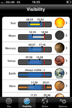 Planets astronomy app for the iPhone,Planets astronomy app for the iPhone review,Planets app iPhone review,Planets app review,