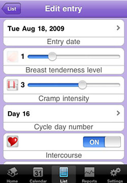 Period Plus Menstrual Calendar for the iphone