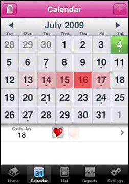 Period Plus Menstrual Calendar for the iphone