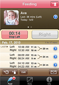 Baby Nursing Master app for the iphone, breast feeding app, nursing app, nursing master app,breast feeding iphone, nursing iphone, nursing master iphone